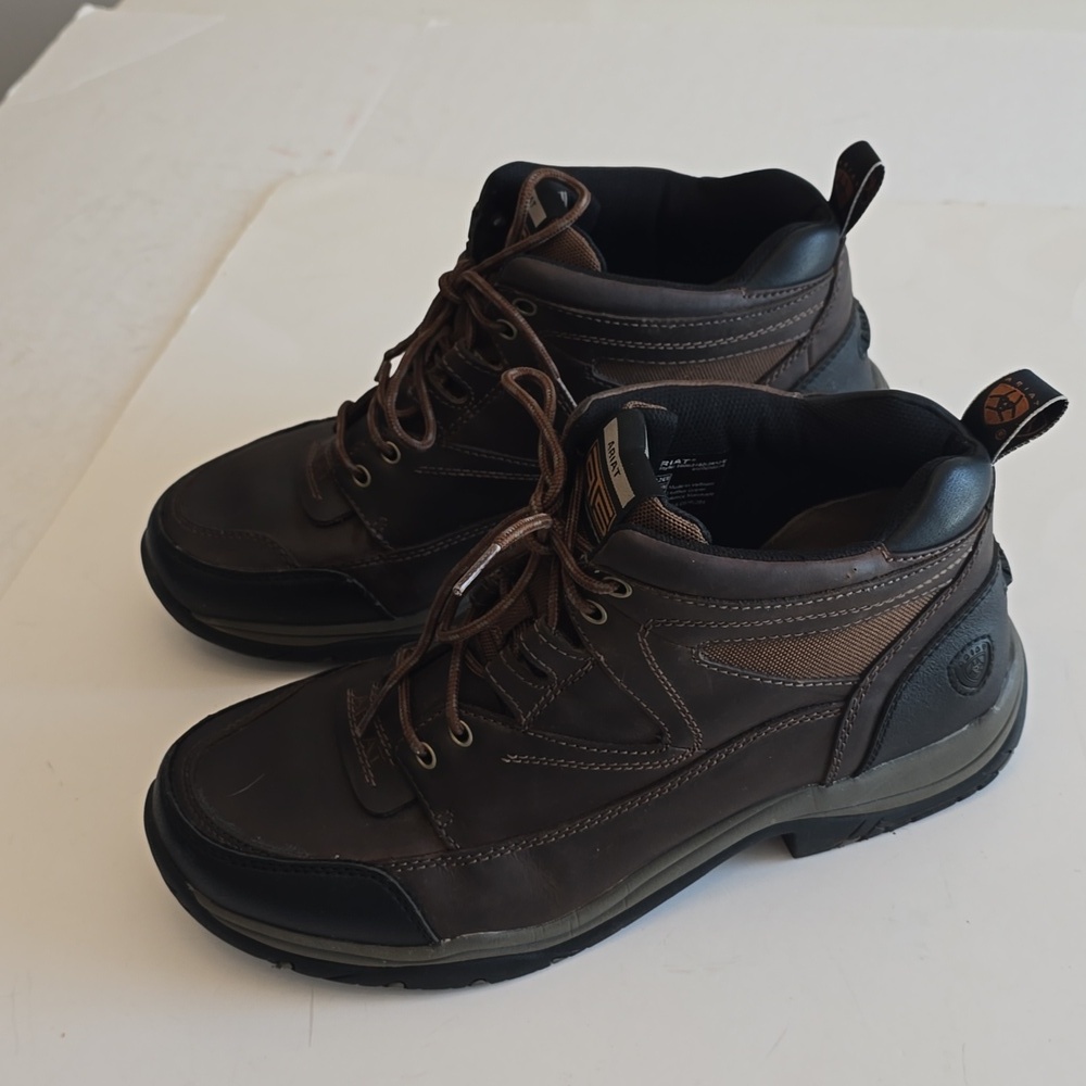 ARIAT Men's Terrain ATS Brown Leather Work Hiking Riding Boots Size 12EE